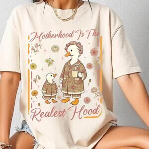 Motherhood Is The Realest Hood Shirt Funny Mom Tee